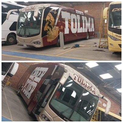 El nuevo Bus que transportará el Equipo Pijao