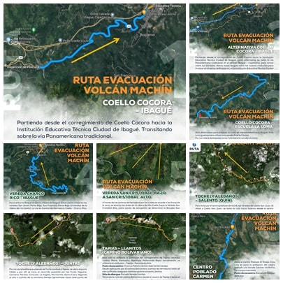Conozca las rutas de evacuación ante una eventual emergencia del Volcán Machín