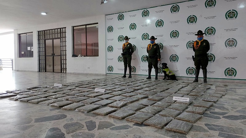 En una encomienda fueron halladas 80 mil dosis de marihuana