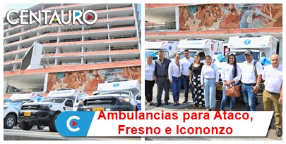 Gobierno departamental entregó ambulancias a hospitales de Ataco, Fresno e Icononzo