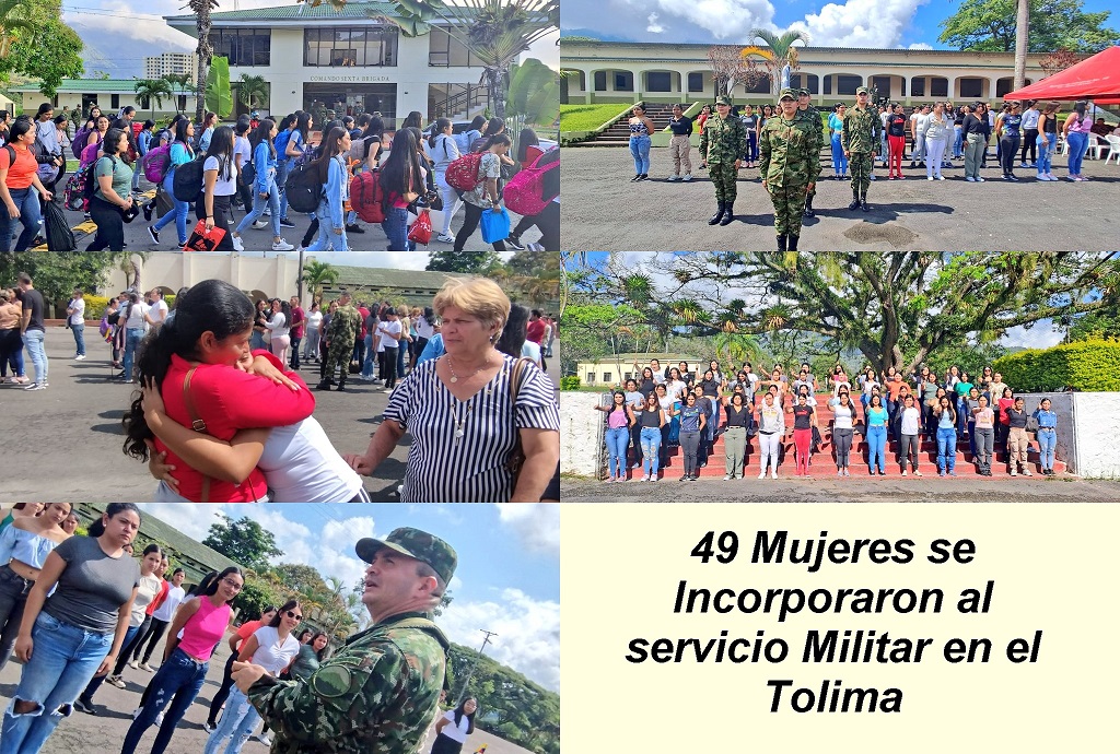 49 mujeres se incorporaron a prestar servicio militar voluntario en la Sexta Brigada del Ejército Nacional.