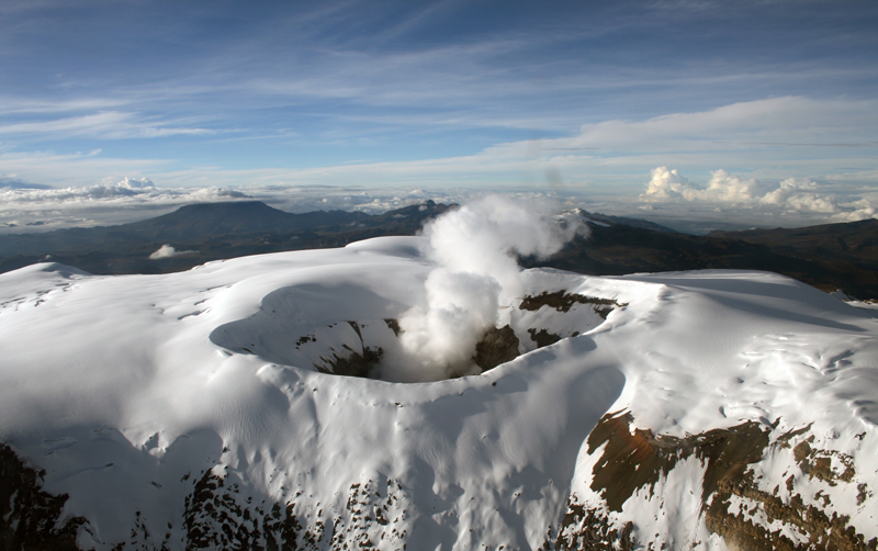 Formación de lahares, el nuevo riesgo en el volcán Nevado del Ruiz