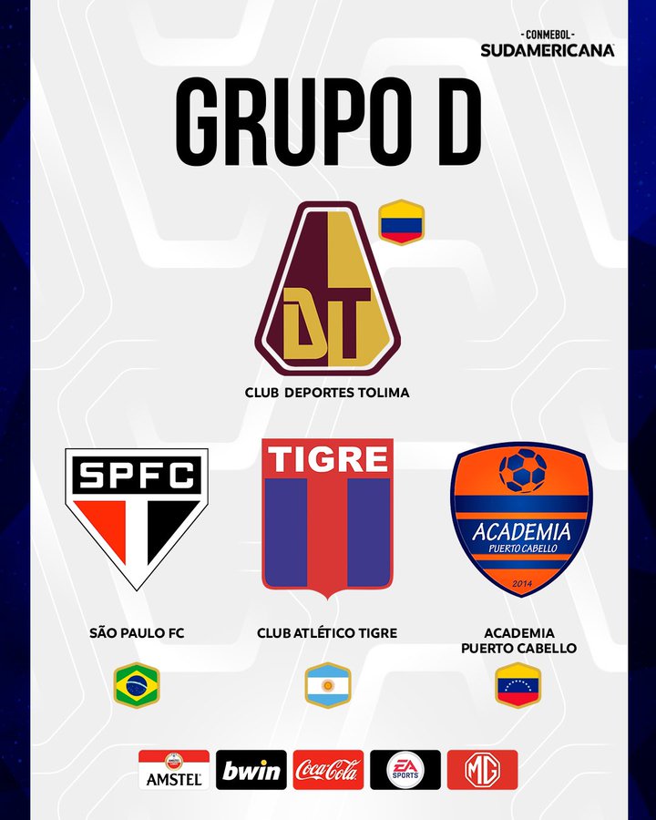 Los rivales de Tolima en la CONMEBOL Sudamericana 2023