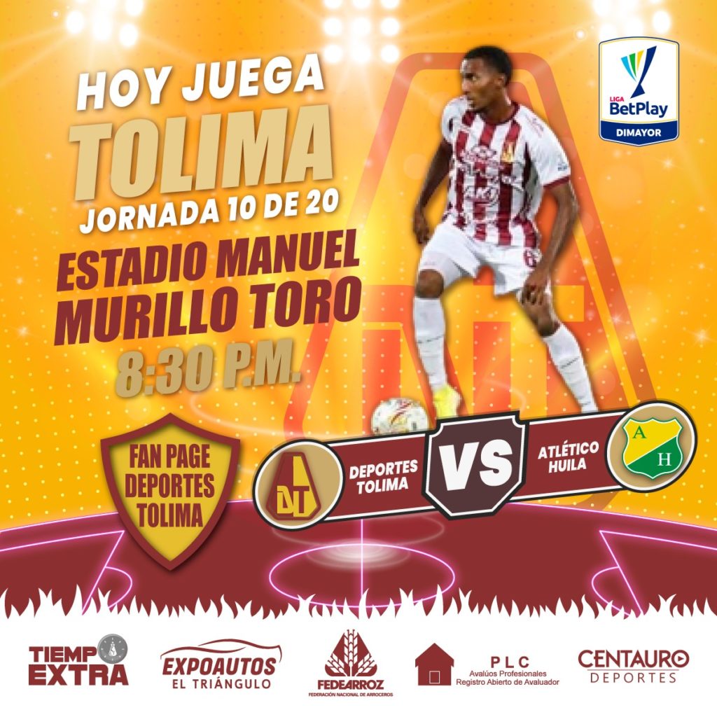 <strong>Tolima Vs Atlético Huila compromiso, que será vital para el cuadro de ‘Los Pijaos”.</strong>
