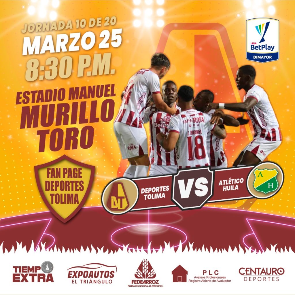 <strong>Deportes Tolima Vs Atlético Huila por la 10 fecha</strong>