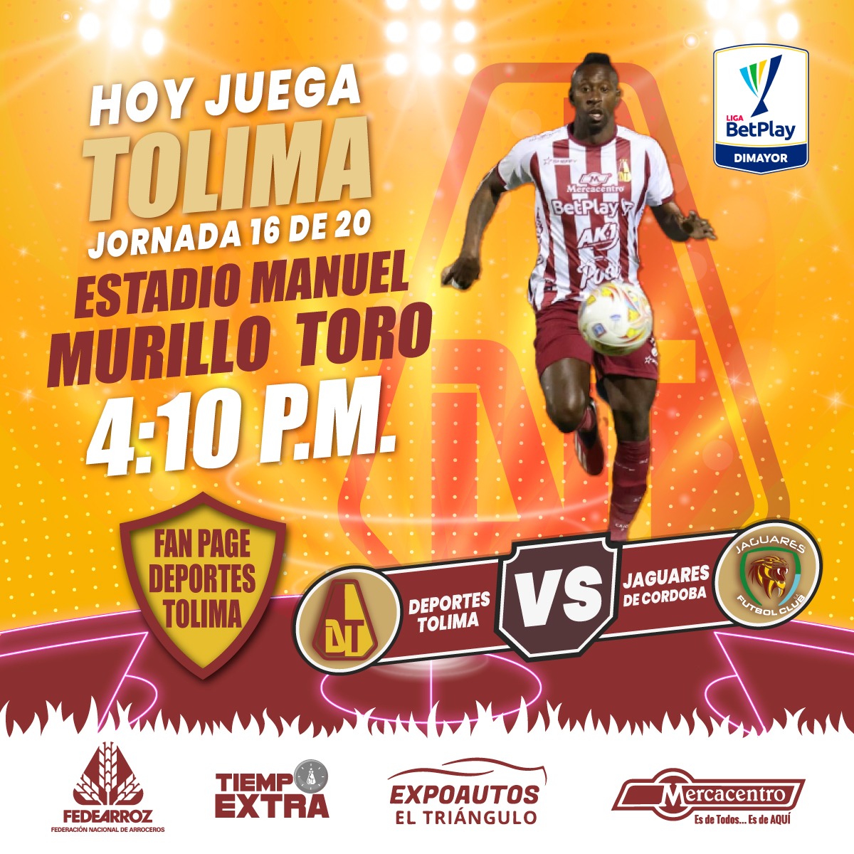 ¡¡¡Hoy juega el Deportes Tolima!!! 🟡🔴