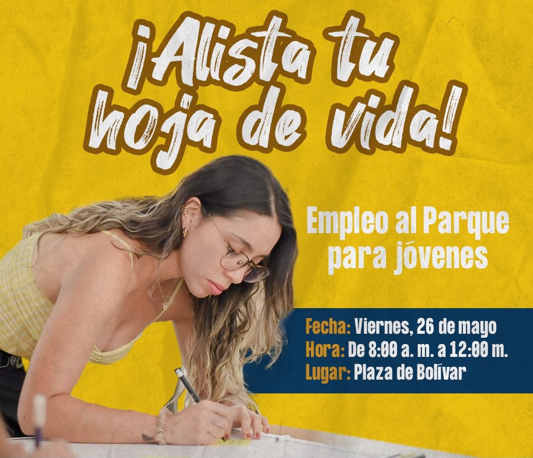 Este viernes habrá jornada de ‘Empleo al Parque’ para jóvenes