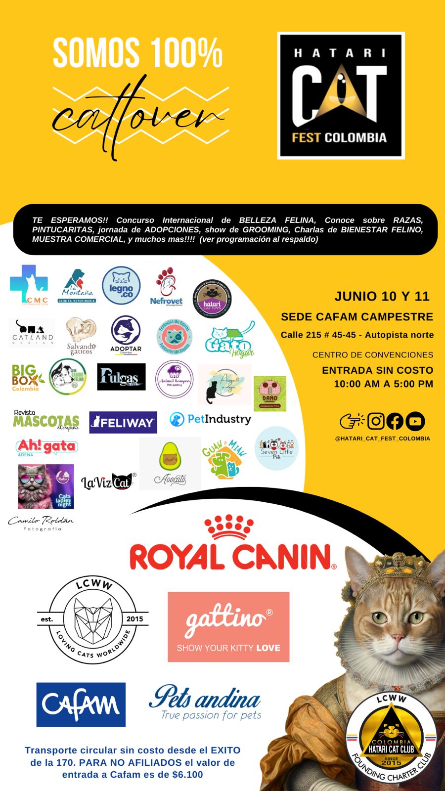 Llega a Bogotá el primer Festival Hataricoon Cat Fest Colombia, festival 100 Catlovers del país