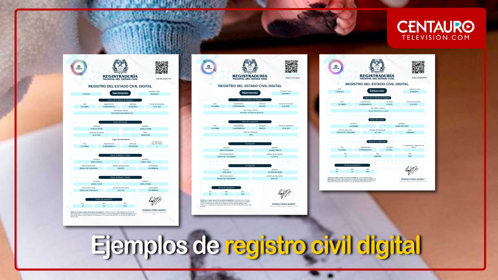 Los colombianos ya pueden obtener la copia de su registro civil de manera digital