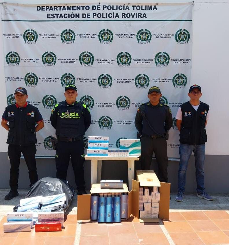 El Grupo Operativo Anticontrabando del Tolima GOAT, logra nuevo golpe al contrabando de cigarrillos