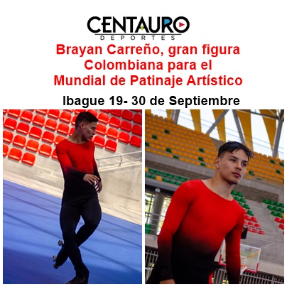 Brayan Carreño, gran figura colombiana para el Mundial de Patinaje Artístico