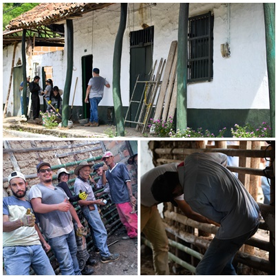 Más de 20 voluntarios restauraron fachadas de casas coloniales en Ambalema