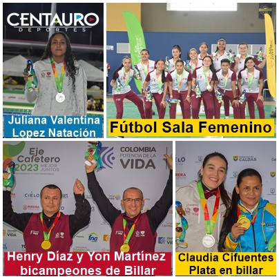Medalla de plata para el fútbol sala femenino del Tolima y Natación, además de bicampeones de Billar a Tres Bandas en los Juegos Deportivos Nacionales