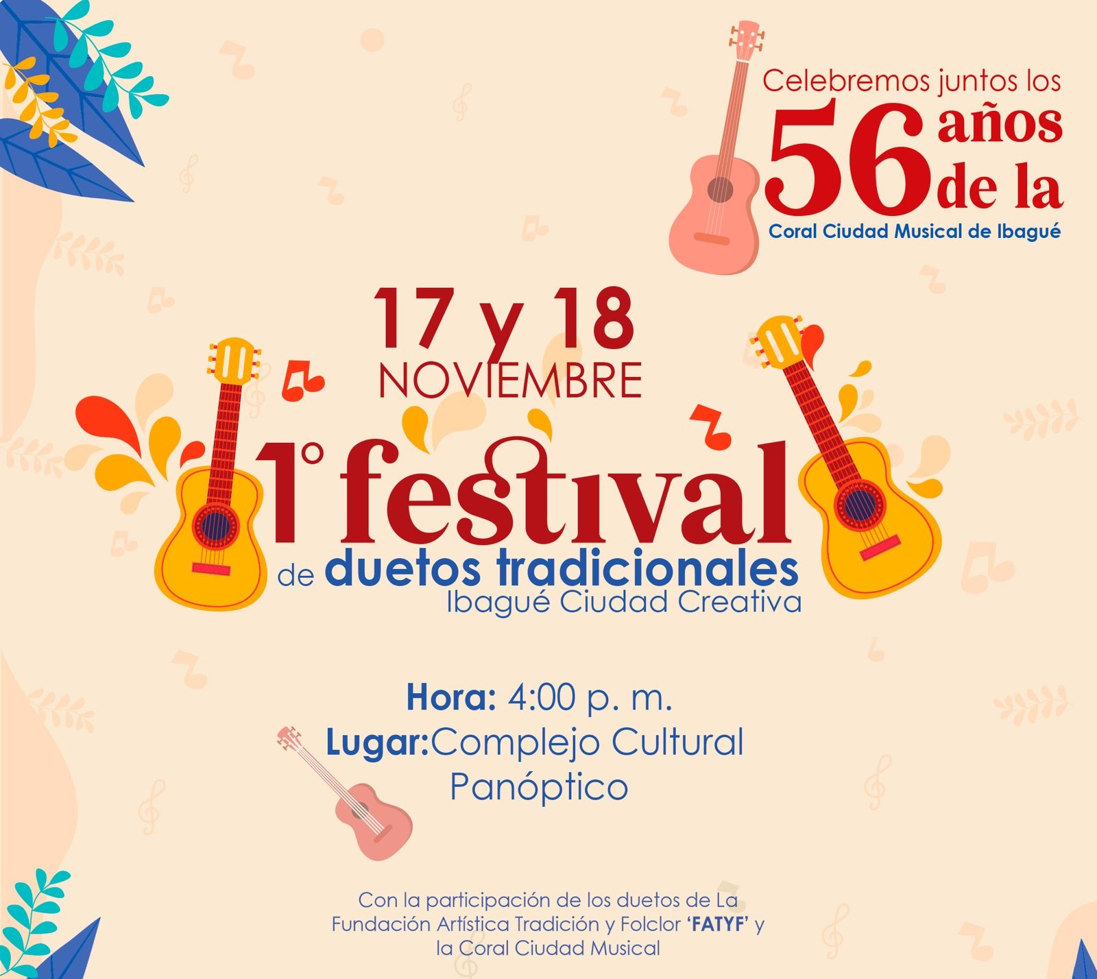 Ibagué tendrá el Primer Festival de Música Tradicional de Duetos y Tríos
