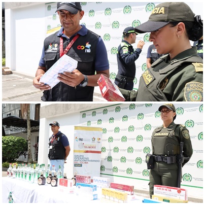 Incautan licor presuntamente Adulterado y mercancía de Contrabando en la plaza de la 21