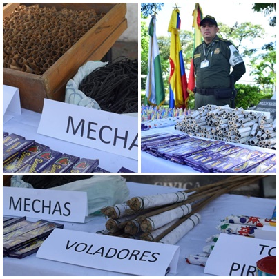 29 kilos de pólvora fueron incautados en la noche de las velitas