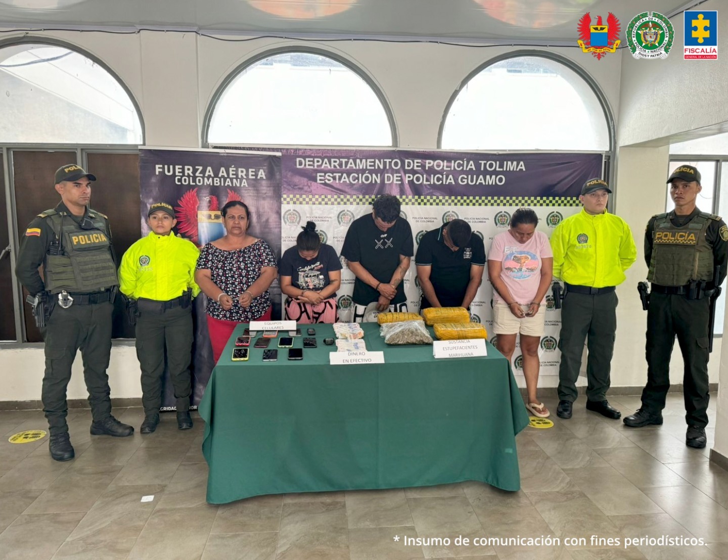 Asegurados siete presuntos integrantes de ‘los escaladores’ por hurto en Tolima