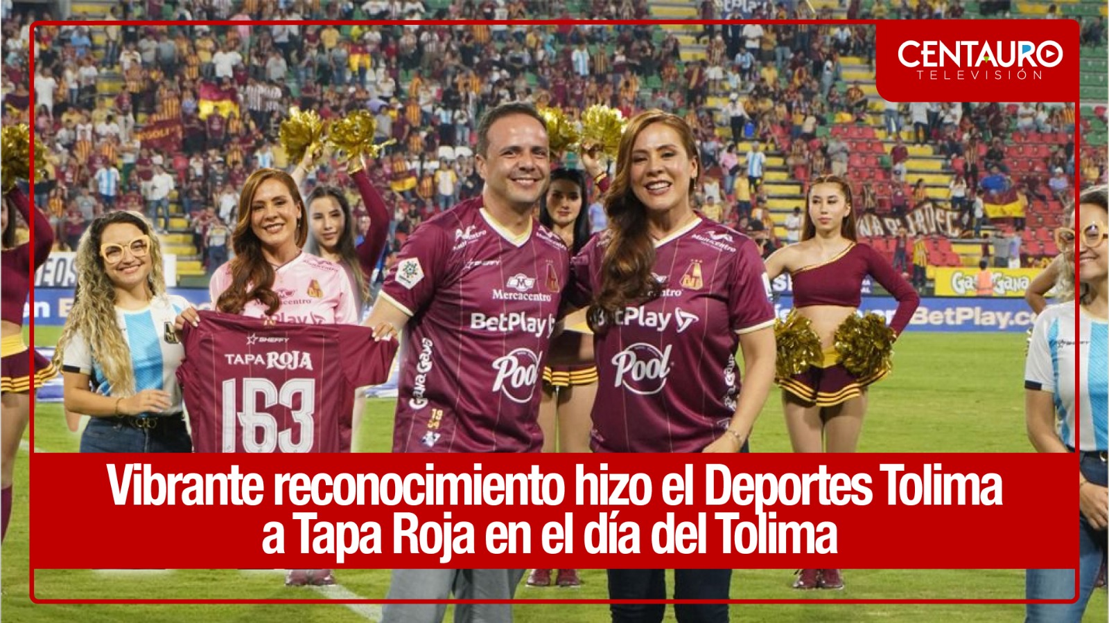 Vibrante reconocimiento hizo el Deportes Tolima a Tapa Roja en el día del Tolima  