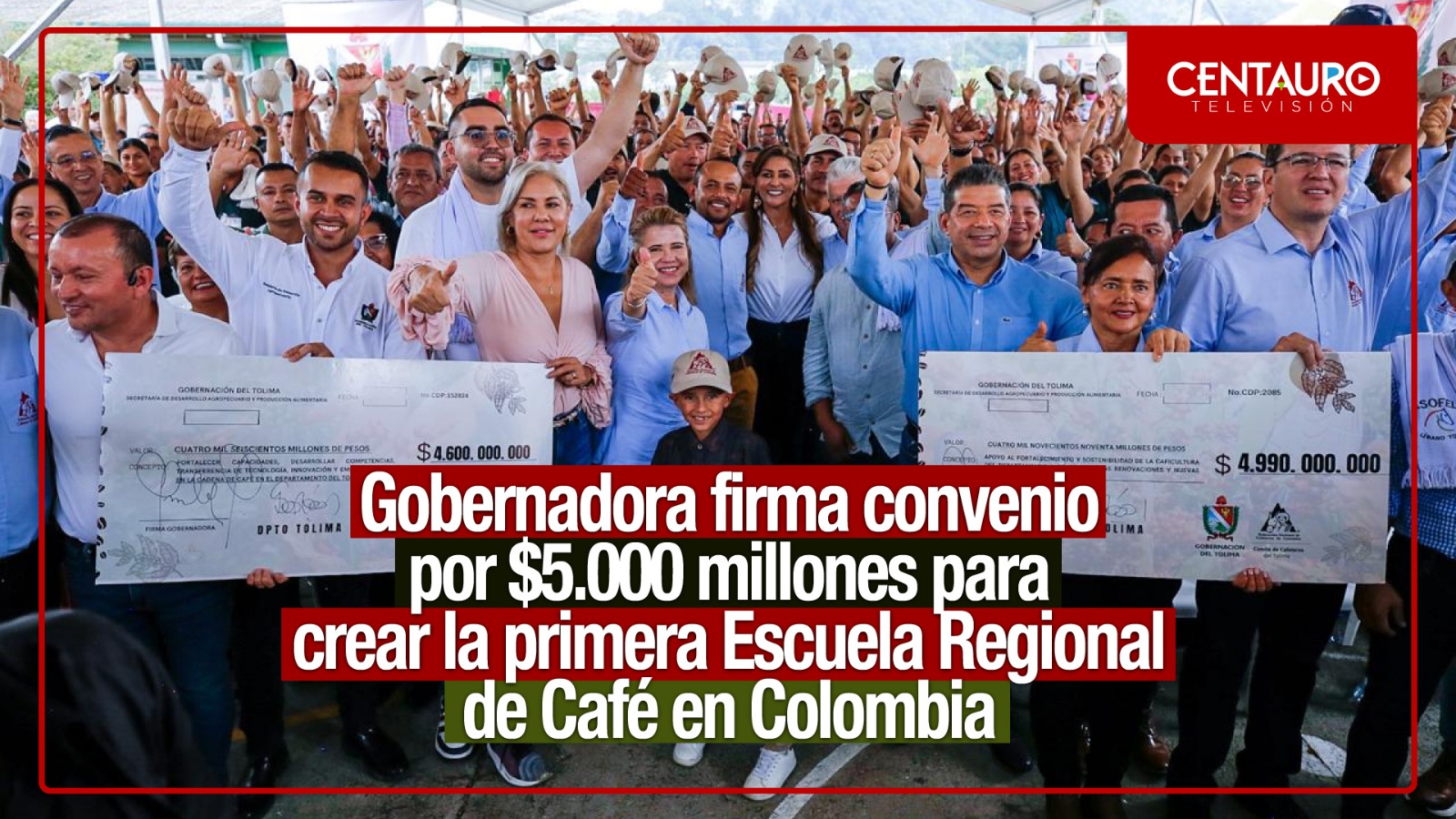 Gobernadora Matiz firma convenio por $5.000 millones para crear la primera Escuela Regional de Café en Colombia
