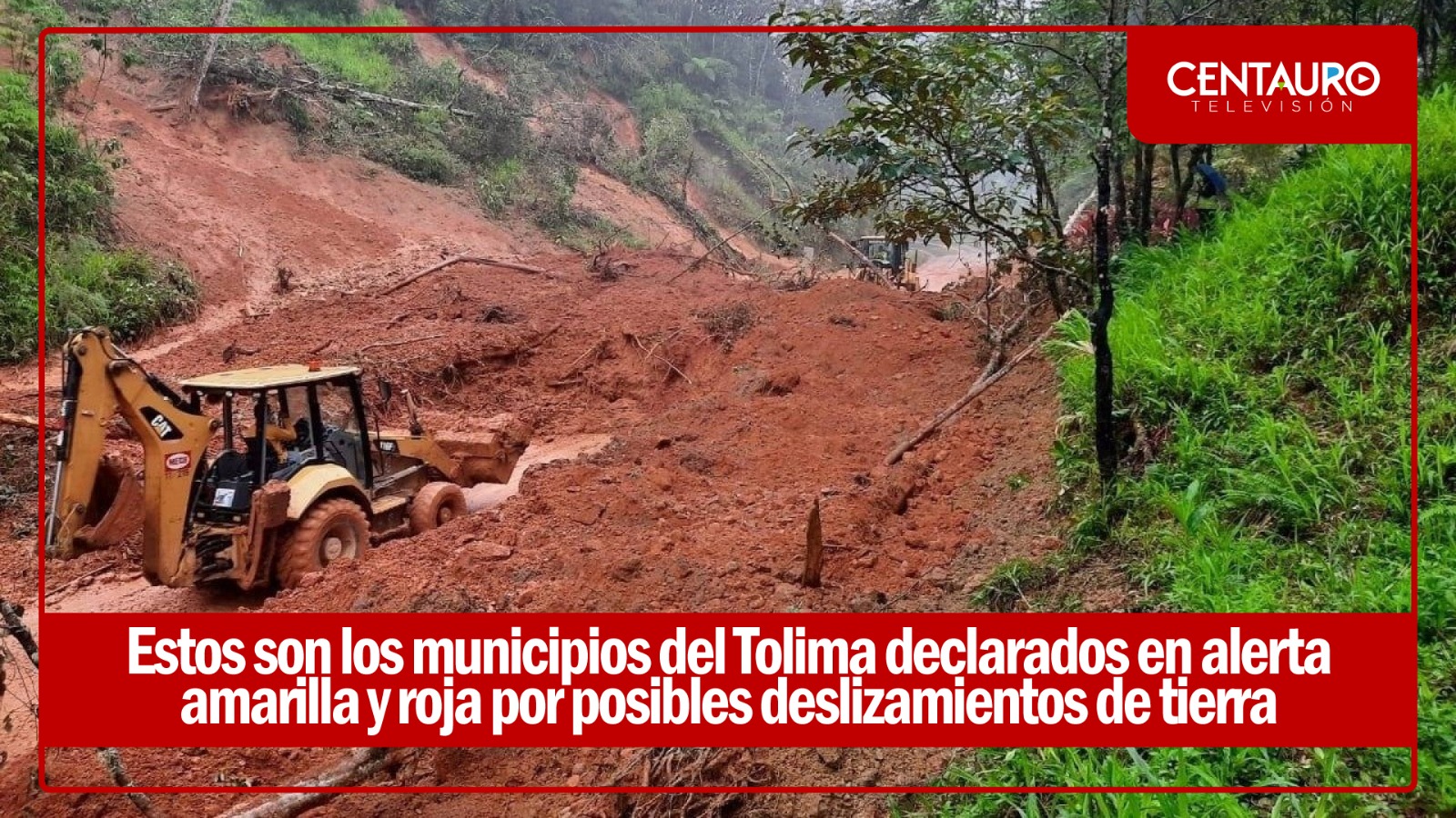 Estos son los municipios del Tolima declarados en alerta amarilla y roja por posibles deslizamientos de tierra