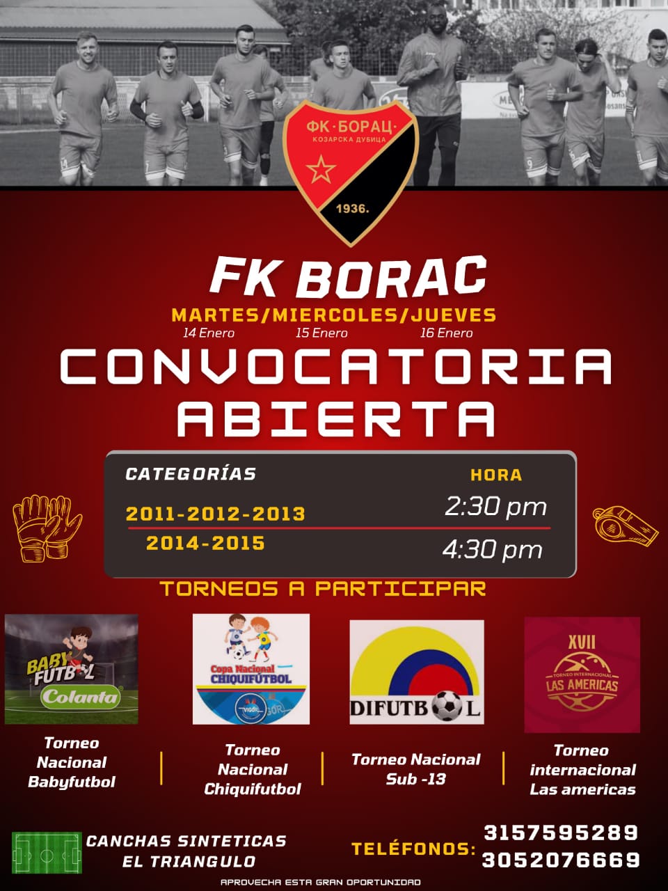 ¡Únete al FK Borac Colombia!