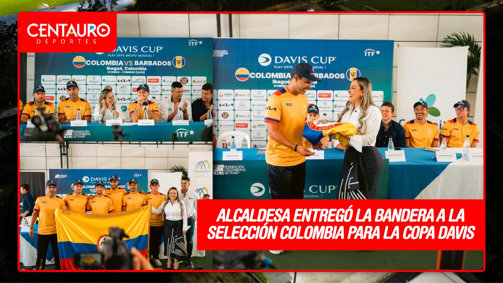 Alcaldesa entregó la bandera a la Selección Colombia para la Copa Davis