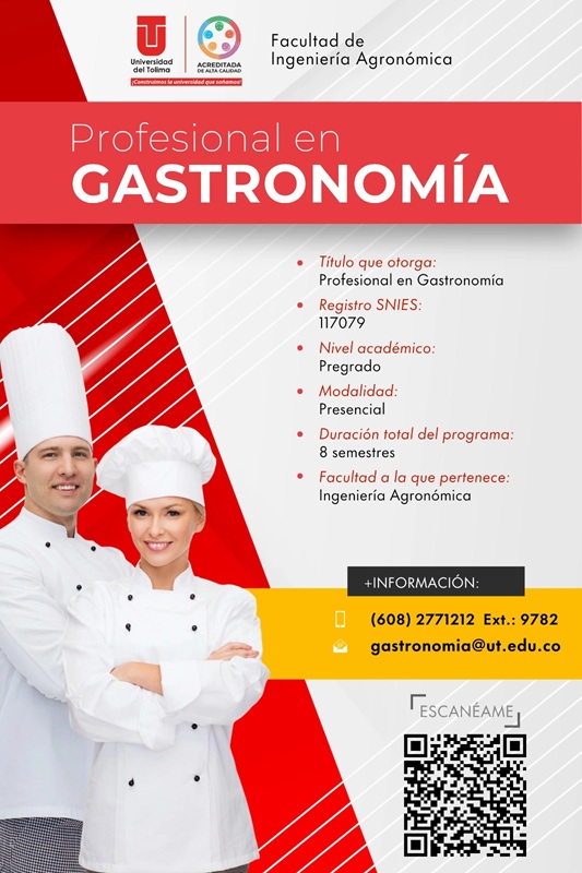 "¡Histórico! Universidad del Tolima estrena el primer programa Profesional en Gastronomía de la región"
