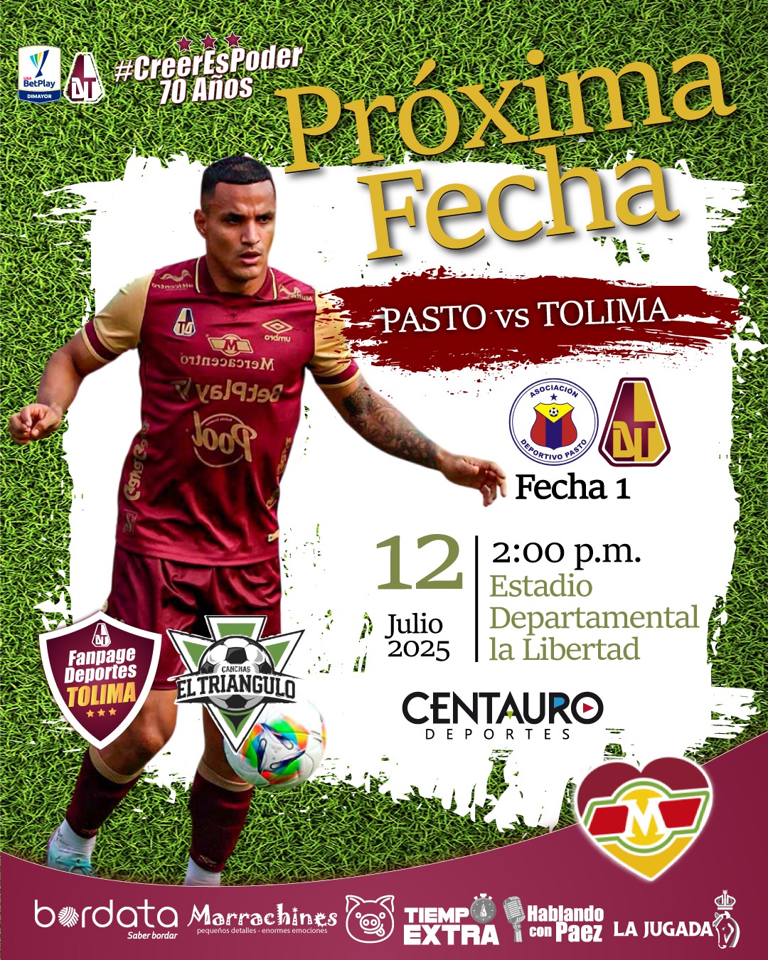 Deportivo Pasto vs Deportes Tolima: partido por la fecha 1 de Liga Betplay 2025-2
