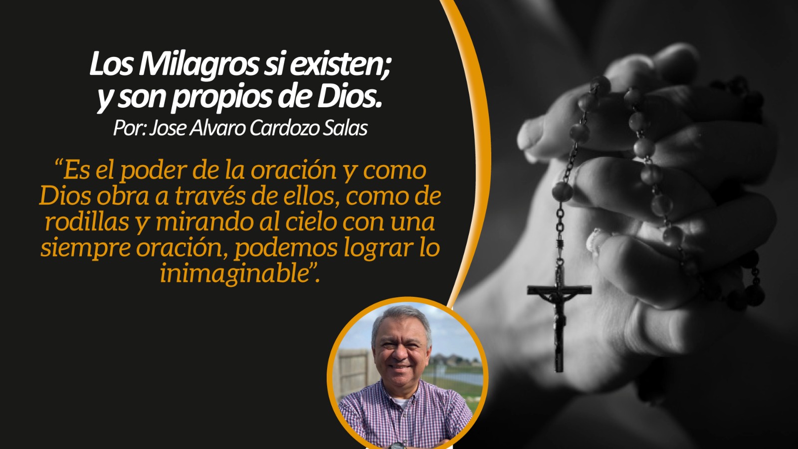 Los Milagros si existen; y son propios de Dios.